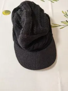 C-PLUS HEAD WEARS ニットキャップ つば付き ブラック