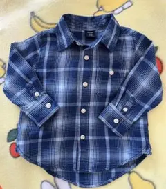 １８〜２４ヶ月　ベビーGAP ブルー系チェックシャツ