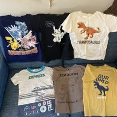 男の子　まとめ売り　120cm　130cm Tシャツ　ポケモン　恐竜　新幹線のサムネイル