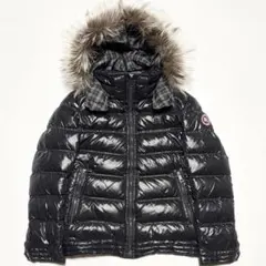 美品 BURBERRY BLACK LABEL ダウンジャケット 光沢 ファーのサムネイル