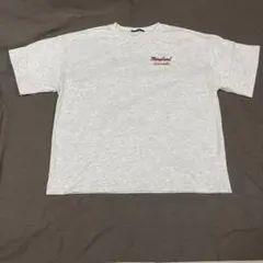 レトロガール バックプリント Tシャツ グレー F ゆるだぼ オーバーサイズ 秋