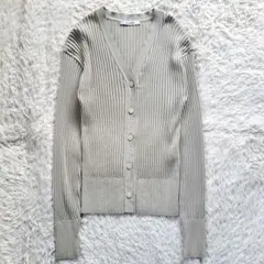 25SS 定価3万 SLOANE トリプルコラボ リブカーディガン 綿100%のサムネイル