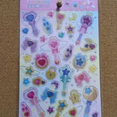 キラキラホログラム宝石風＆うみのいきもの　　キラぷくシール合計４枚