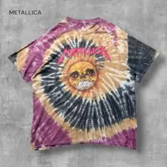 US古着◇メタリカ バンT ミュージックバンド Tシャツ タイダイ グレー 