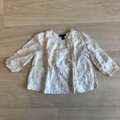 babyGap アイボリー 鳥柄 長袖シャツ 90cm