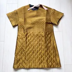 美品✨ヌメロヴェントゥーノ キルティング Aラインミニワンピース　マスタードのサムネイル