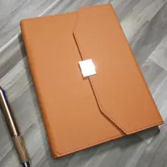 A5サイズ システム手帳 オレンジ 6穴 手帳カバー バインダー 橙色