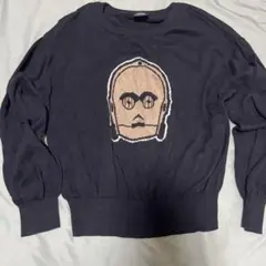 スターウォーズC-3PO黒 長袖ニット