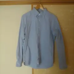グリーンレーベル GIZAコットン ボタンダウン 長袖シャツ ライトブルー