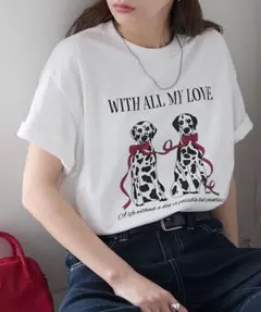 GILDAN アソートロゴ オーバーサイズ プリント TEE ダルメシアン　Lのサムネイル