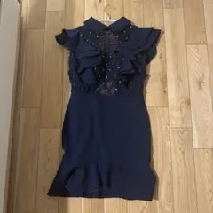 An（アン）フリル×レースタイトミニドレスクリーニング済品番：AOC-3713