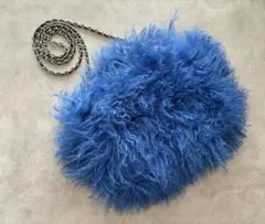 チベットラムファー　チェーンショルダー付きバッグ