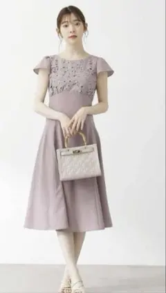 【美品】PROPORTION BODY DRESSING カットワークワンピース