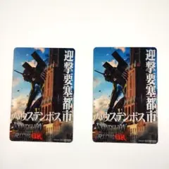 エヴァンゲリオン　ハウステンボス　 年パス会員　枚数限定カード　２枚 佐世保支部 非売品 ハウステンボス限定 エヴァンゲリオン 年パス 枚数限定カード