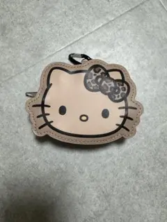 新品　日焼けキティ　カラビナ付きコインケース　小物入れ　レオパード　ヒョウ柄のサムネイル
