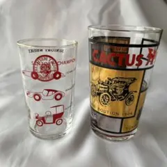 【昭和レトロ】サントリーウィスキー&カクタス　グラス2個セット
