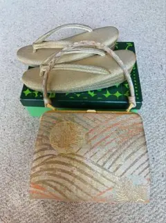 ゴールド 草履 箱付きとバック
