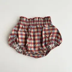新品　BEAMS mini チェック　ブルマ　パンツ　90cmのサムネイル