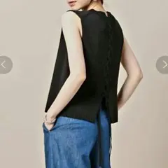 【美品！】BEAUTY&YOUTHユナイテッドアローズブラックノースリーブニット