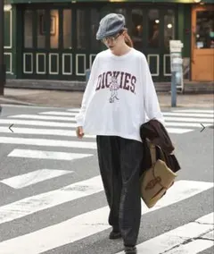 Dickies ディッキーズ ロンT ホワイト M ビッグロゴ 長袖Tのサムネイル