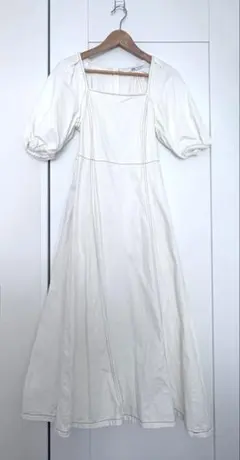 ZARA ザラ　スクエアネック パフスリーブ ワンピース XS