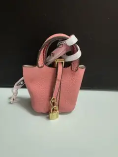ミニバッグ バッグチャーム キーホルダー イヤホンケース ピンク
