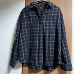 ユニクロ　プルオーバーチェックシャツ　Lサイズ