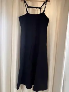 ブラック キャミワンピース ロングワンピース