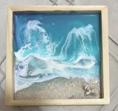 海のアートパネル レジンアートのサムネイル