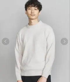 BEAUTY&YOUTH KOUKIN カシミヤ ニット ホワイト　ナチュラル