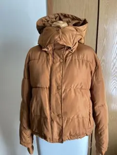 ムルーア　ブラウン フード付き ダウンジャケット