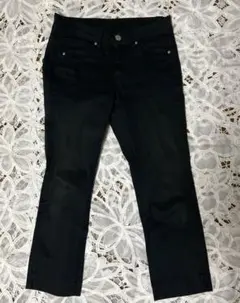 レディースパンツ　ストレッチ　ブラック