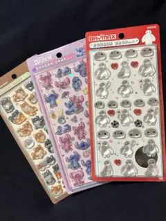 ボンボンドロップシール 第一弾 ベイマックス スティッチ 和柄 柴犬 3点セット