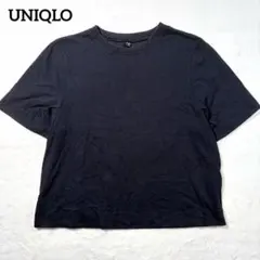 UNIQLO クルーネック Tシャツ S ブラック 黒 半袖 綿COS Tシャツ