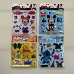 ディズニーキャラクターシールセット 4種　着せ替え