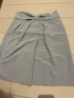 ウエストリボン フレアスカート ライトブルーのサムネイル