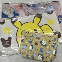 ミスド福袋　ポケモン　エコバッグ　トートバッグ　ポーチ　3点セットのサムネイル