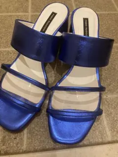 FABIO RUSCONI ファビオルスコーニ サンダル 38 メタリッククリア