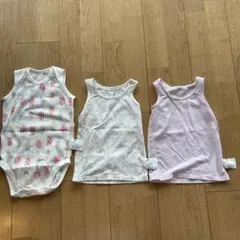 ベビー肌着 3点セット サイズ90cm コットンメッシュ