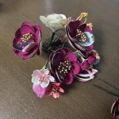 和装髪飾り 花モチーフ 2点セット 卒業式 入学式 結婚式 フォーマル