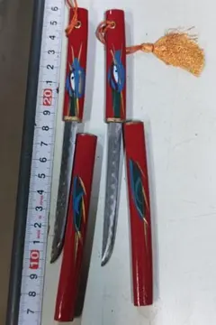 昭和レトロ 差や付き ペーパーナイフ 赤 ２個