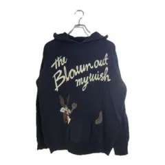 RNA パーカー L ブラック キャラクター刺繍 カジュアル 春秋 おでかけ