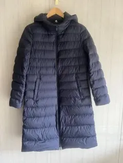 UNIQLO ウルトラライトフード付きロングダウンジャケット M ネイビー