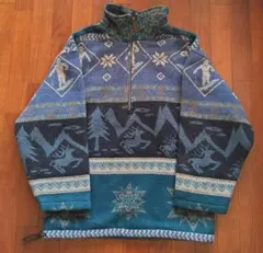 L.L.Bean ノルディック柄 ハーフZIP プルオーバー ジャケット