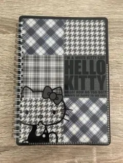 当時物❤︎ハローキティ ノート 黒チェック レトロ モダン