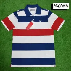 HONMA GOLF/本間ゴルフ ポロシャツ【ボーダー/M】新品！のサムネイル