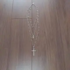 3連ネックレス　クロス