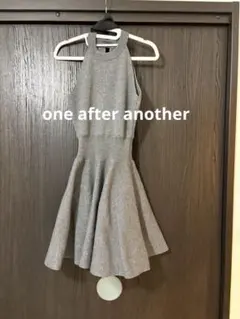 one after another NICE CLAUP ワンピース S グレー