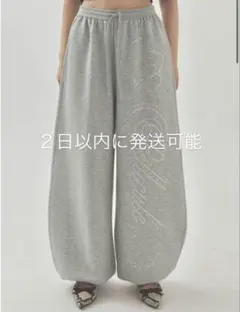 ピンク PELLICULE stone-deco sweat pants stone-deco sweat pants｜PELLICULE | ぺリキュール