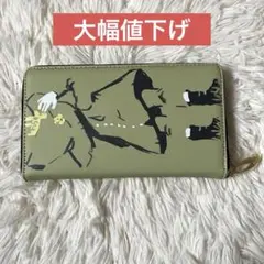 《新品》ムーミン スナフキン 長財布 ラウンドファスナー カーキ イラストのサムネイル
